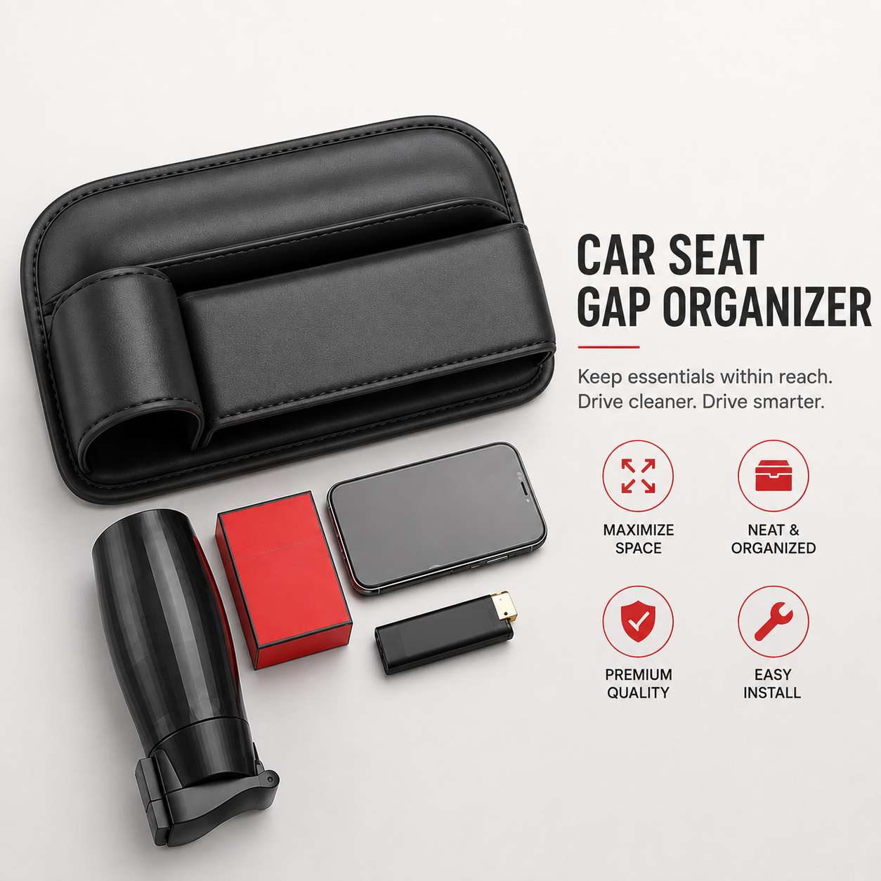 Premium Car Seat Gap Organizer